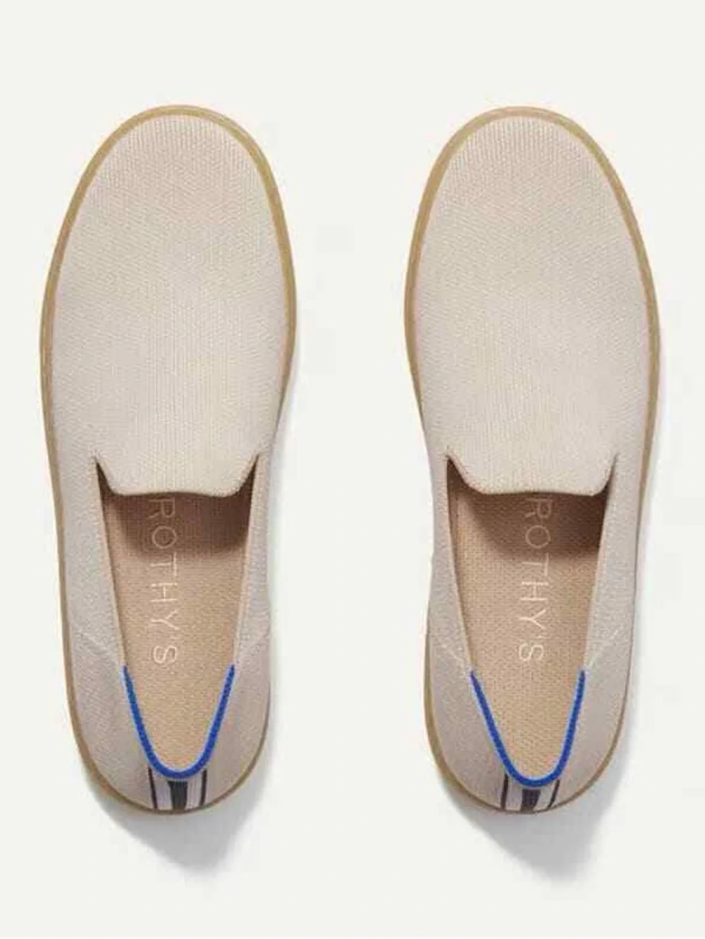 ROTHY'S The Original Slip On Sneaker White/Ivory size 9.5 Loafers Athleisure